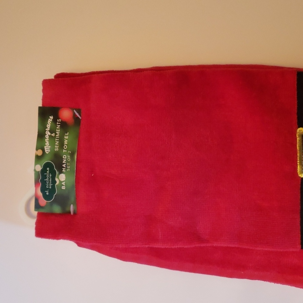 Christmas bathroom hand towels and 2 packs of holiday cocktail napkins